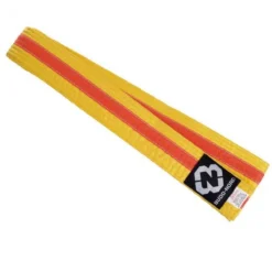 BUDO-NORD Gult Belte Med Oransje Stripe