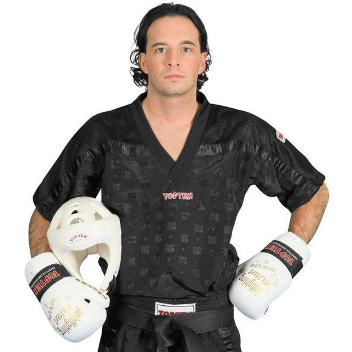 TOP TEN Mesh Kickboxing Overdel - Svart