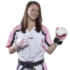 TOP TEN Mesh Kickboxing Overdel - Hvit/Rosa