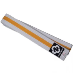 BUDO-NORD Hvitt Belte Med Gul Stripe