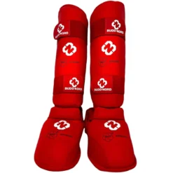 BUDO-NORD WKF-Godkjent Legg Og Vristbeskytter - Rød