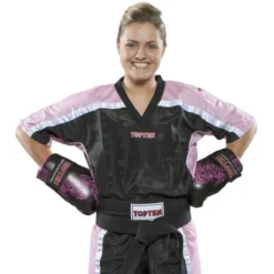 TOP TEN Mesh Kickboxing Overdel - Svart/Rosa